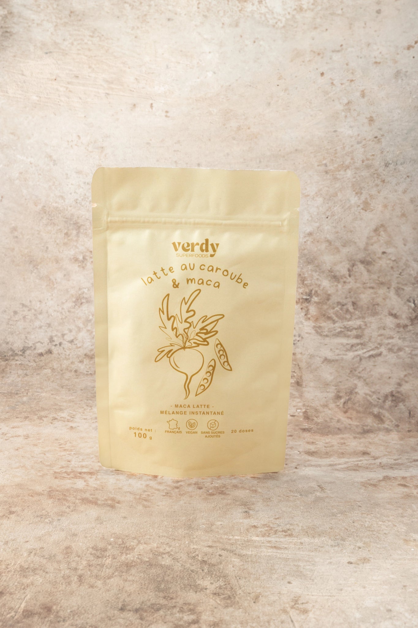 latte au caroube et maca x maca latte - Verdy Superfoods