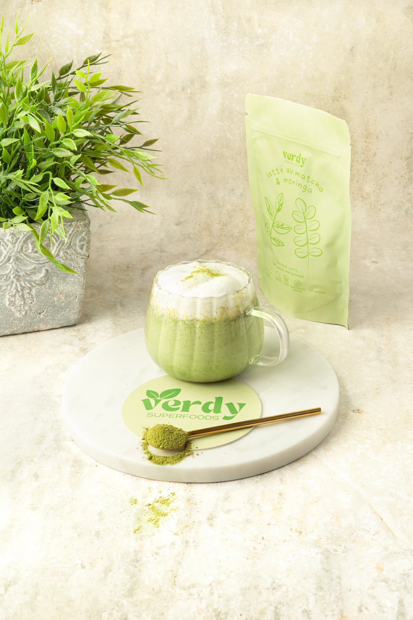 melange latte matcha moringa